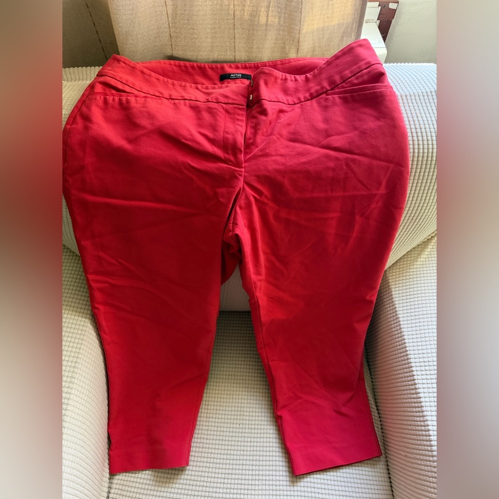 Apt. 9 Women's Vibrant Red Skinny Pants